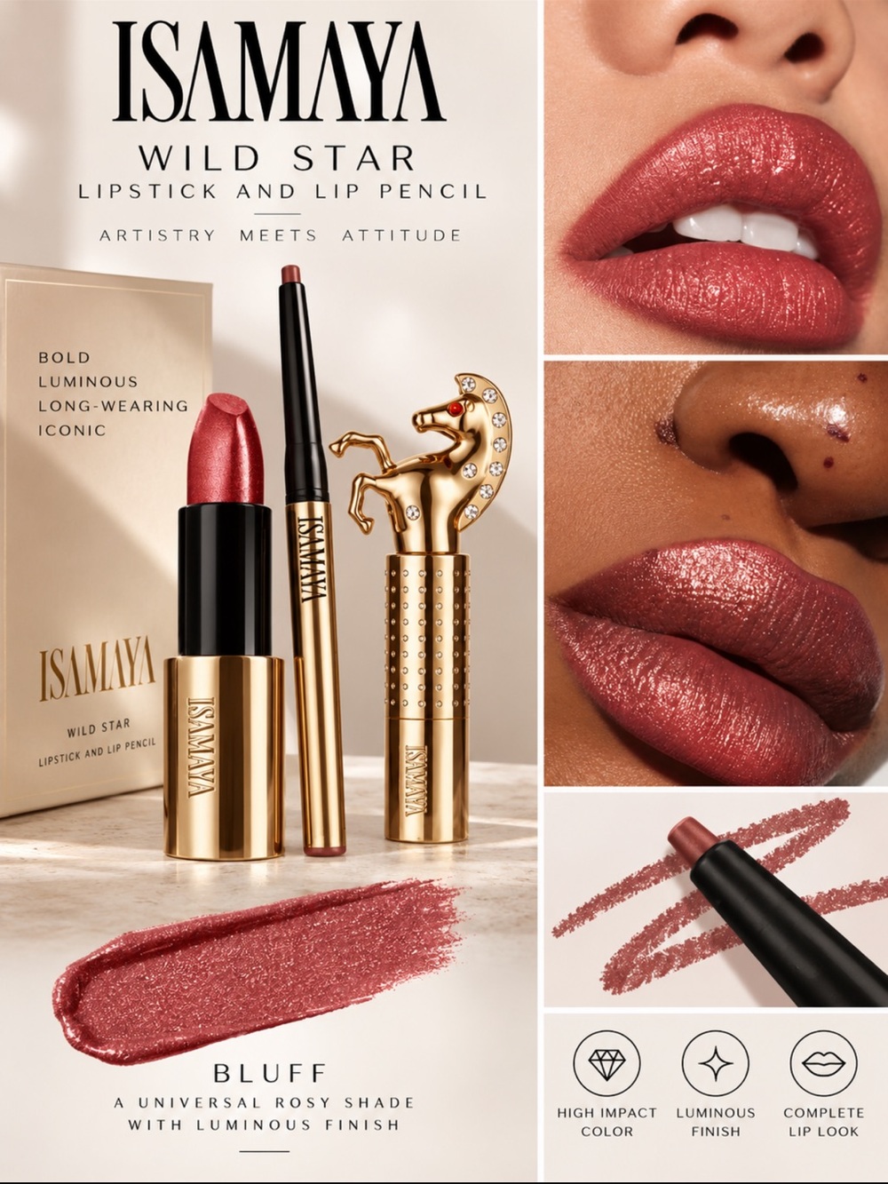 Isamaya Wild Star bluff Lipstick & Lip Pencil